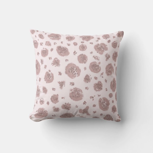 Coussin Cheetah léopard rose rougissant Imprimer Motif chi (Recto)