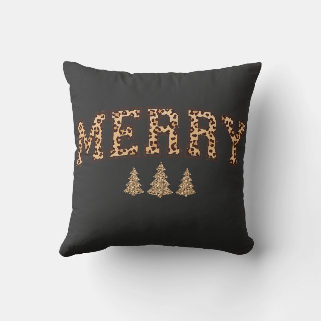 Coussin Cheetah Styled Christmas Pillow (Verso)