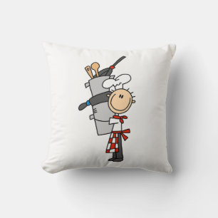 Coussin Chef avec casseroles et poêles