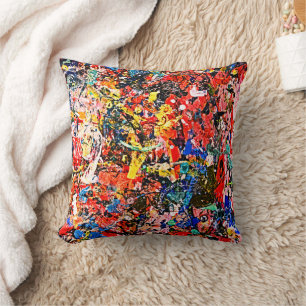 Coussin Chef-d'oeuvre acrylique moderne - Art Abstrait vib