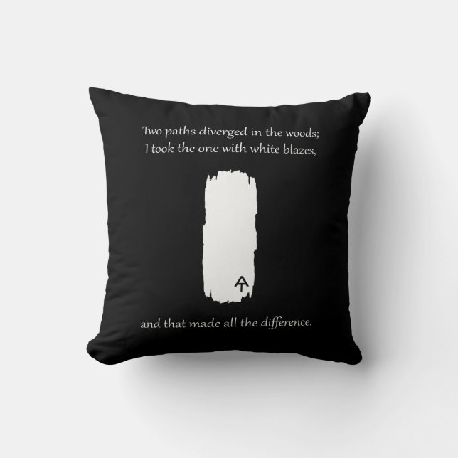 Coussin Chemin des Appalaches Chemins blancs de lame Diver (Recto)