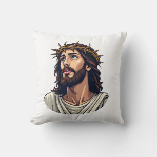 Coussin Chemise 2 gravure vintage Jésus Couronne d'Épines