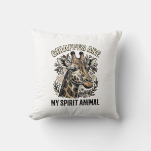Coussin Chemise à gravure vintage d'animal d'esprit de gir