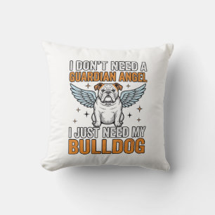Coussin Chemise Ange Gardien Bouledogue Amoureux des Chien