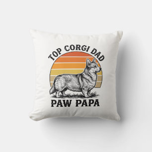 Coussin Chemise Corgi Papa Vintage Sunset Chien Papa Cadea