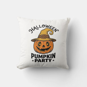 Coussin Chemise de citrouille d'Halloween Chapeau de sorci