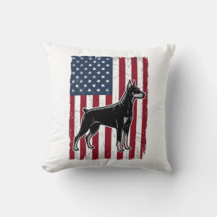 Coussin Chemise de conception de vecteur de chien patrioti