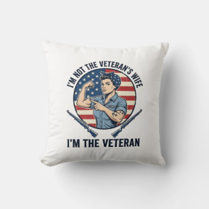 Coussin Chemise de gravure vintage patriotique de femme vé