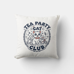 Coussin Chemise de l'amant de chat de thé Party Art - Chat