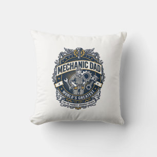 Coussin Chemise de Mécanicien de la Fête des Pères Papa Dr