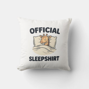 Coussin Chemise de nuit officielle girafe drôle Desi