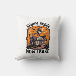 Coussin Chemise de pâtissier Halloween Sorcière Balai Cass