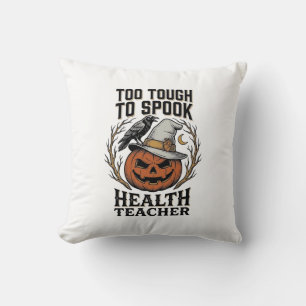 Coussin Chemise de professeur de santé Halloween Pu gravé