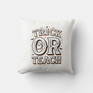 Coussin Chemise de professeur Halloween Trick Or Teach vin