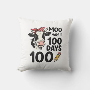 Coussin Chemise de vache 100 jours Gravure vintage design