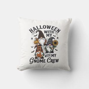 Coussin Chemise d'équipage de gnome Halloween Gravure Vint