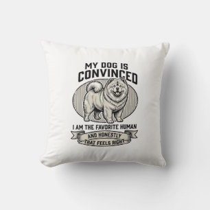 Coussin Chemise drôle d'amant de chien avec gravure vintag