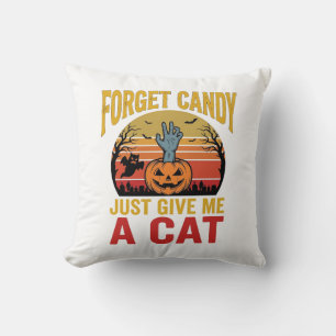 Coussin Chemise drôle de bonbons pour amateur de chats Hal