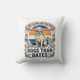 Coussin Chemise drôle pour amateur de chien Citation de gr