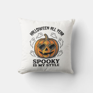 Coussin Chemise gravée fantôme citrouille Halloween vintag
