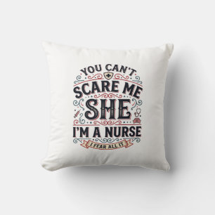 Coussin Chemise Halloween drôle d'infirmière me faire peur