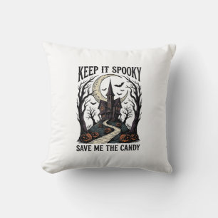 Coussin Chemise Maison Hantée Gravure Vintage Halloween Ar