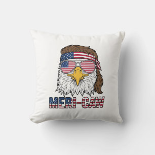 Coussin Chemise Meri-Caw Aigle Patriotique Gravure Vintage