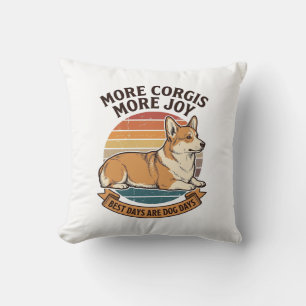 Coussin Chemise pour amateur de Corgi Citation de chien gr