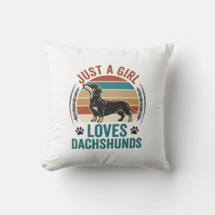 Coussin Chemise pour amateur de teckel Graphique de chien 