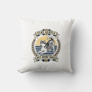 Coussin Chemise pour amoureux de chiens Restez doux Câline