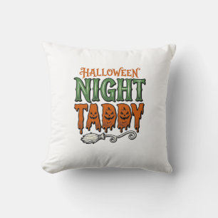 Coussin Chemise Taddy Nuit Halloween Vintage Balai de Sorc