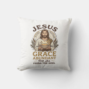 Coussin Chemise Vintage Jésus Bowling Graphique Chrétien_1