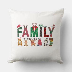 Coussin Chemises de Noël assorties pour la famille   tenue