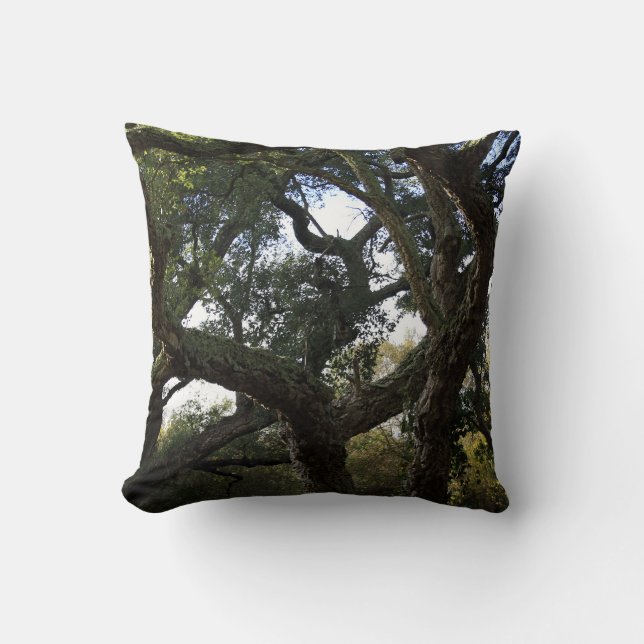 Coussin Chêne -liège ou arbre du liège, arbre élégant (Recto)