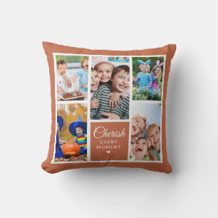 Coussin Chercher chaque instant Terracotta 5 Photo Collage