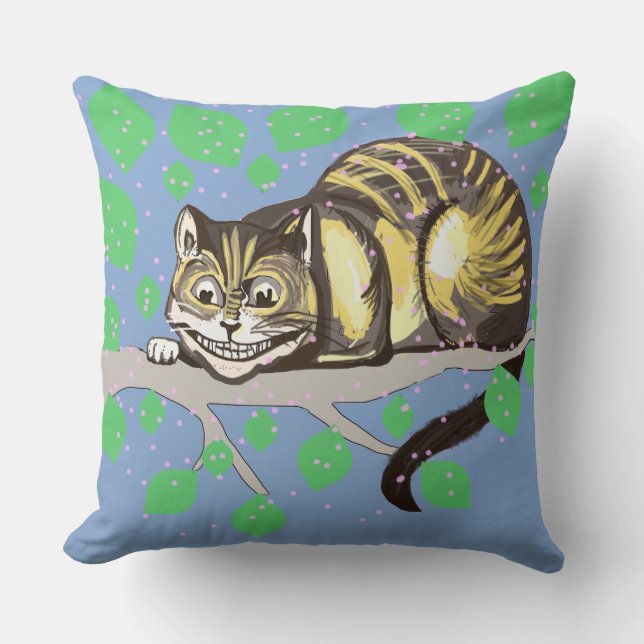 Coussin Cheshire Chat 2 souriant (Recto)