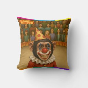 Coussin Chester le clown chimpanzé