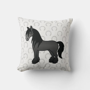 Coussin Cheval Black Gypsy Vanner / Shire / Clydesdale