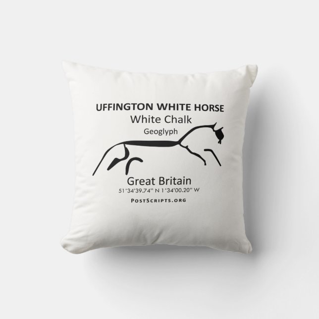 Coussin Cheval blanc d'Uffington (Recto)
