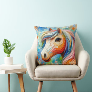 Coussin Cheval Brosset Vibrant Jetez l'oreiller