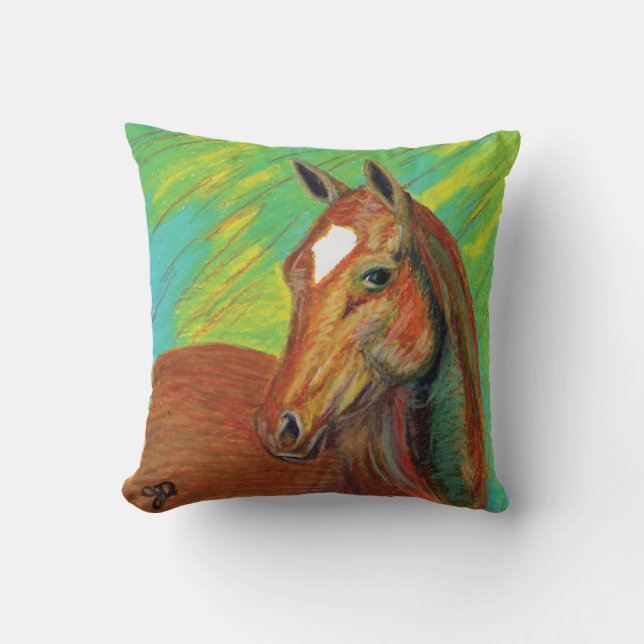 Coussin Cheval de châtaigne (Recto)