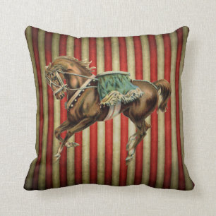 Coussin Cheval de cirque vintage