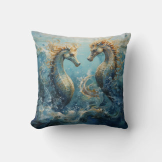 Coussin Cheval de mer Jeu d'oreiller