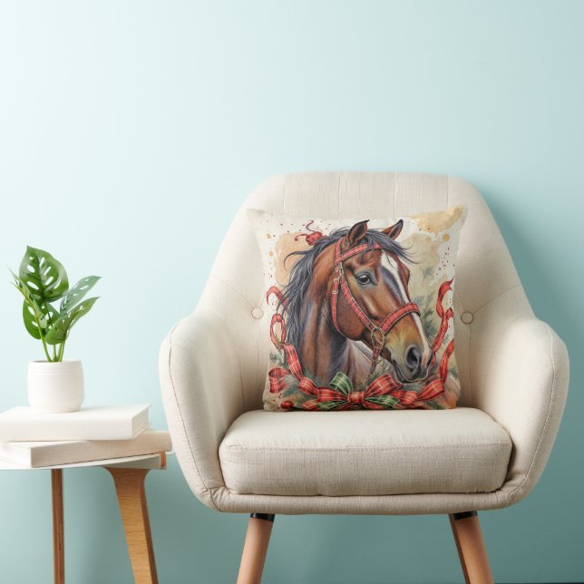Coussin Cheval de Noël (Chaise)