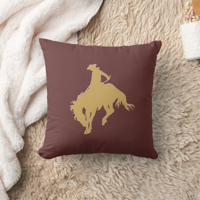 Coussin Cheval de saut de cowboy en or (Couverture)
