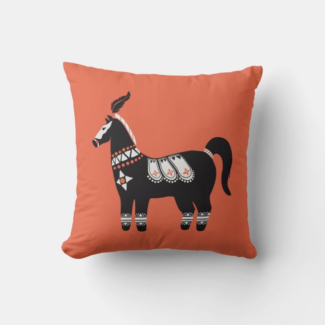 Coussin Cheval décoré (Recto)