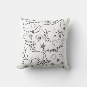 Coussin Cheval Doodle M'Enfoncer