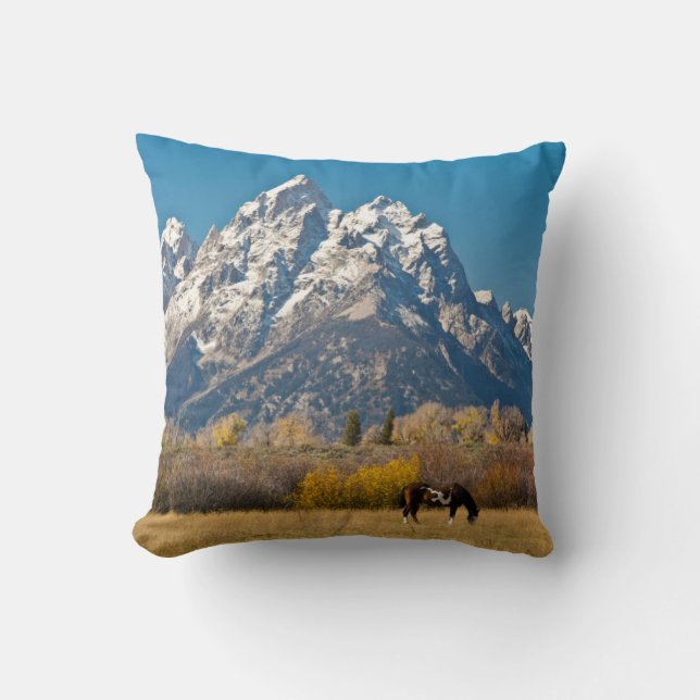 Coussin Cheval et Grand Tetons, Moose Head Ranch (Recto)