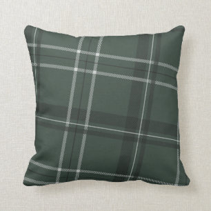Coussin Chevauchement moderne de chasseur de plaid vert d'