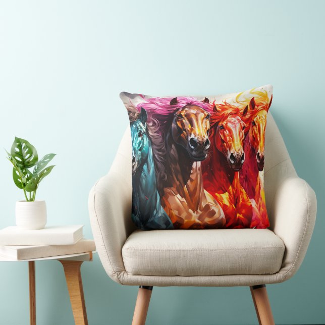 Coussin Chevaux (Chaise)